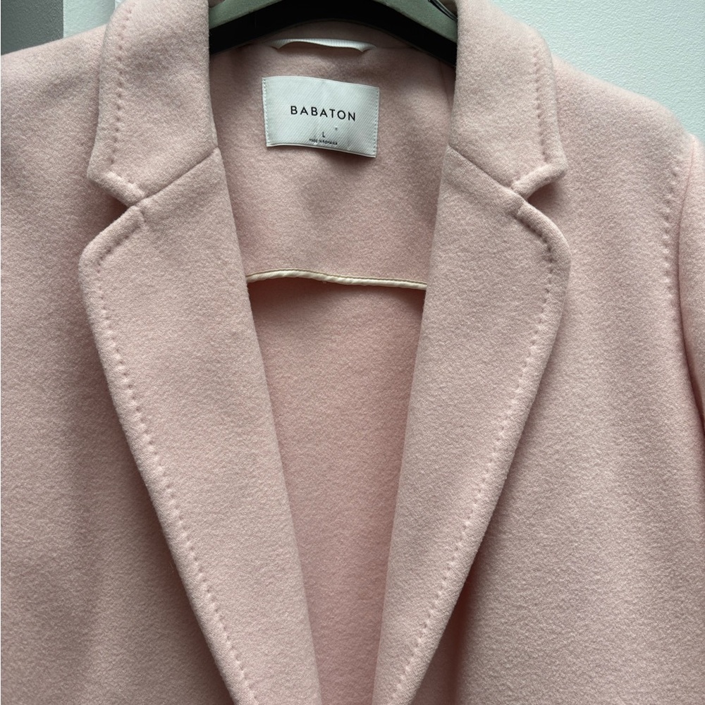 Babaton Soft Pink Stedman Coat light pink large Italian wool